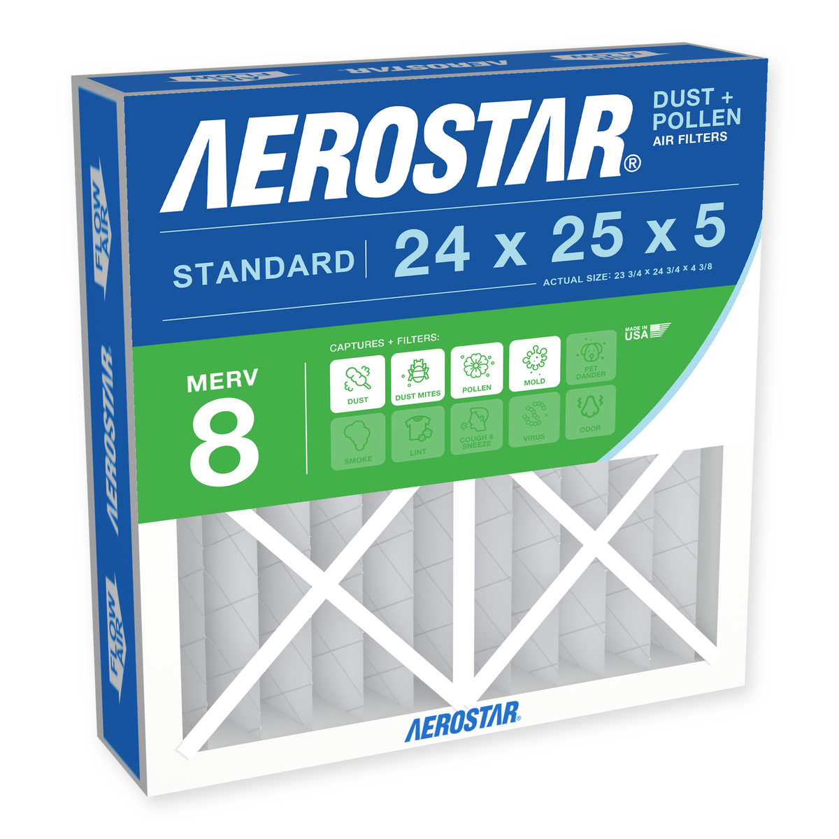Aerostar 24x25x5 MERV 8 Air Filter