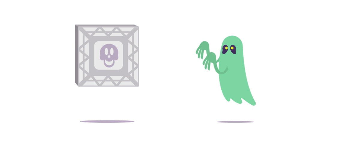 Green ghost with pretend air filter